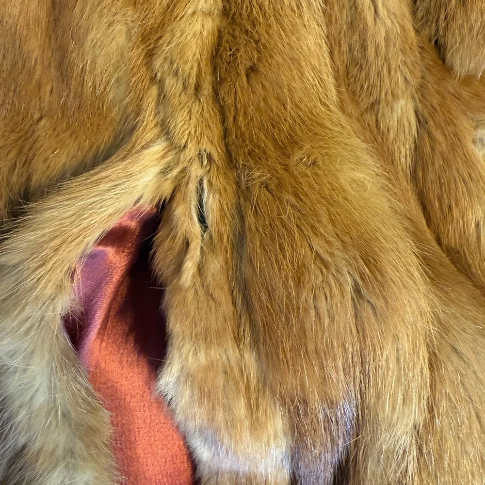 Vintage 50’s/60’s honey brown/whiskey colored mink fur “swing coat”/stroller - Picture 12 of 13